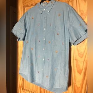 NWT J. Crew 4th of July USA Short Sleeve Button Up Shirt